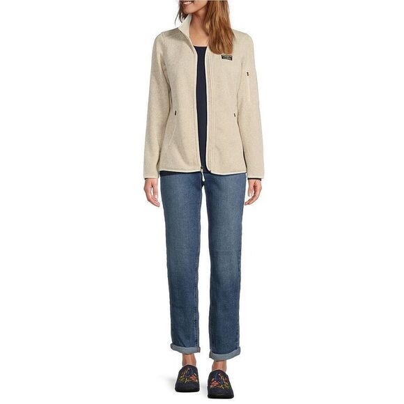 LL Bean Fleece Knit Stand Collar long sleeve - Picture 3 of 11